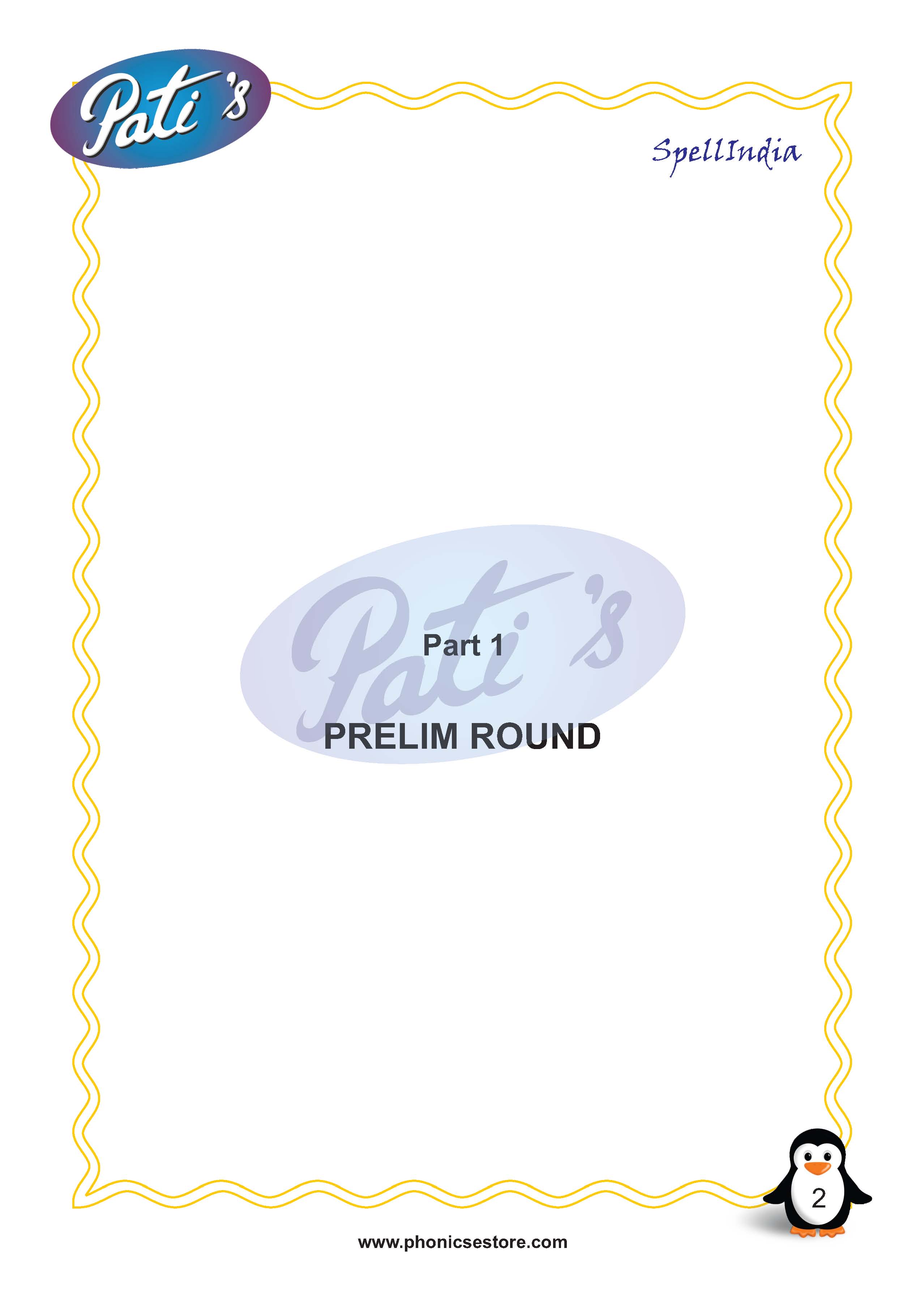 Pati Spelling Bee word list Class 5 Grade 5